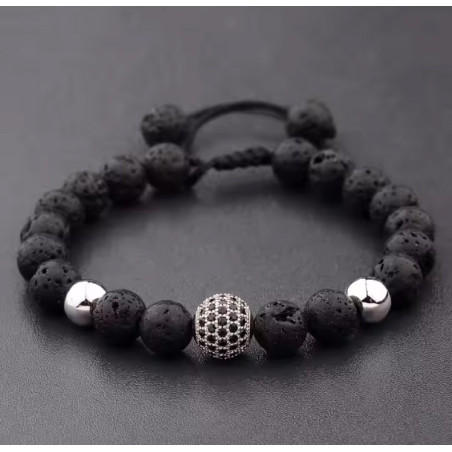 Pulsera Vulcanic Cobre Plateado – Claridad y Equilibrio